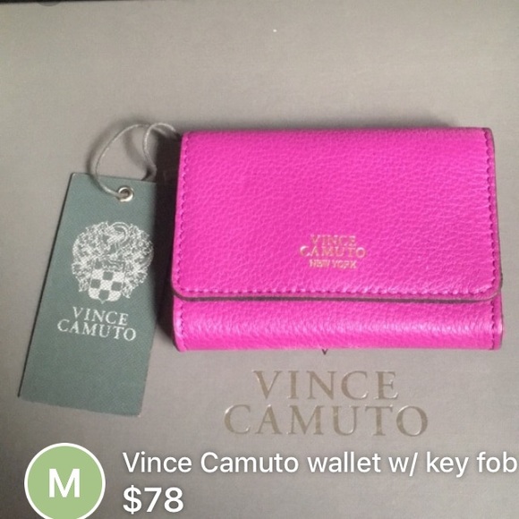 Vince Camuto berry color wallet w/ key fob - Picture 1 of 2